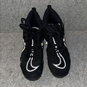 Nike Kids Black Football Cleats with White Details